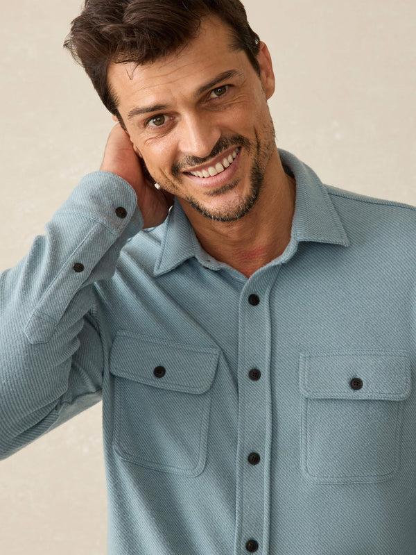 Faherty Legend™ Sweater Shirt - Ocean Glass Twill Men's Button Ups