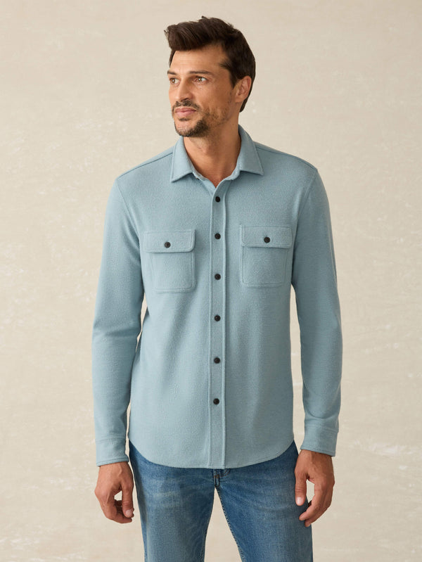 faherty Legend™ Sweater Shirt - Ocean Glass Twill Men's Button Ups
