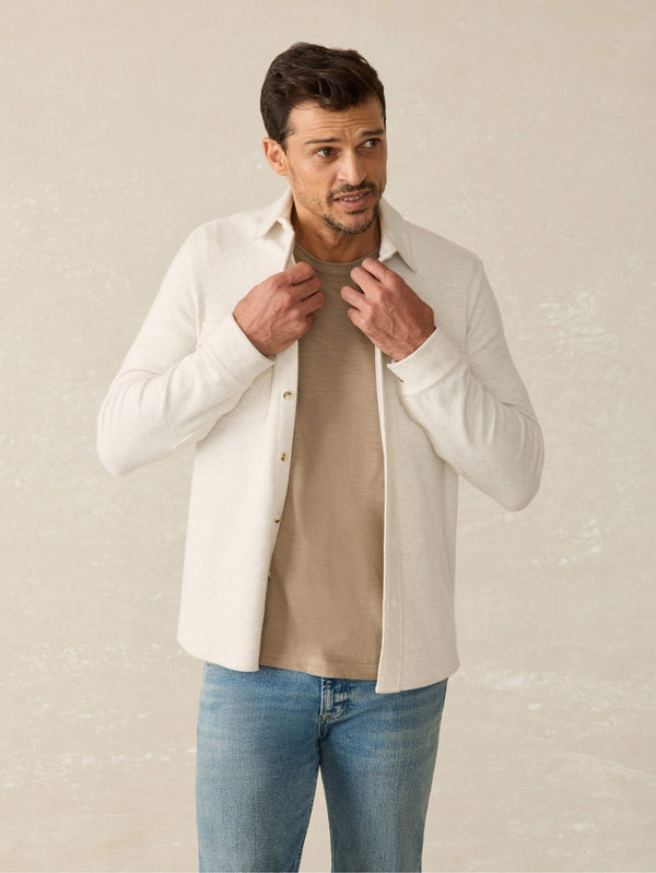 Faherty Legend™ Sweater Shirt - Off White Men's Button Ups