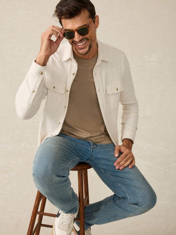 Faherty Legend™ Sweater Shirt - Off White Men's Button Ups