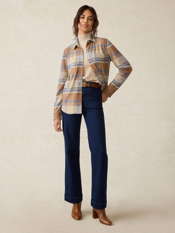 Faherty Legend™ Sweater Shirt - Rockland Plaid Women's Button Ups