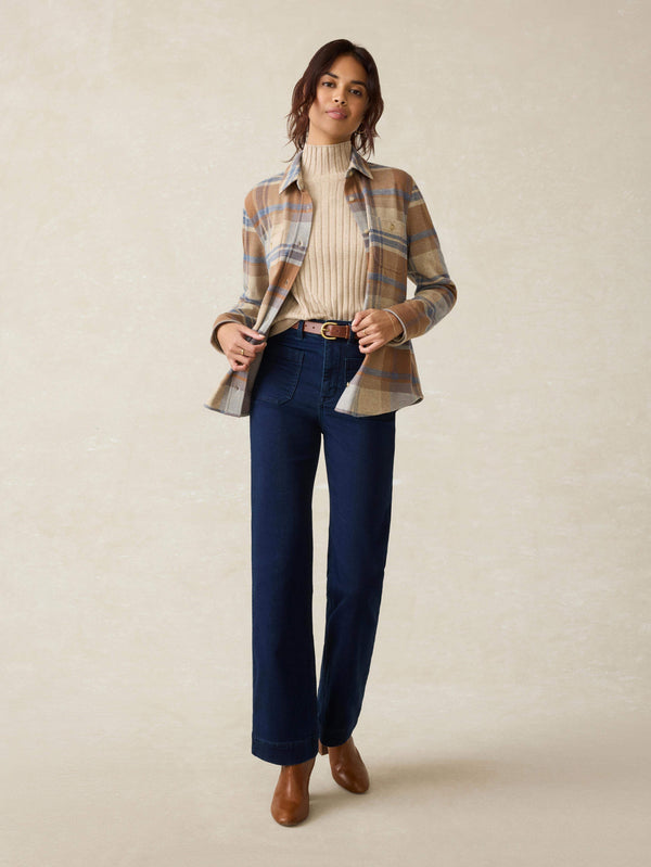 Faherty Legend™ Sweater Shirt - Rockland Plaid Women's Button Ups