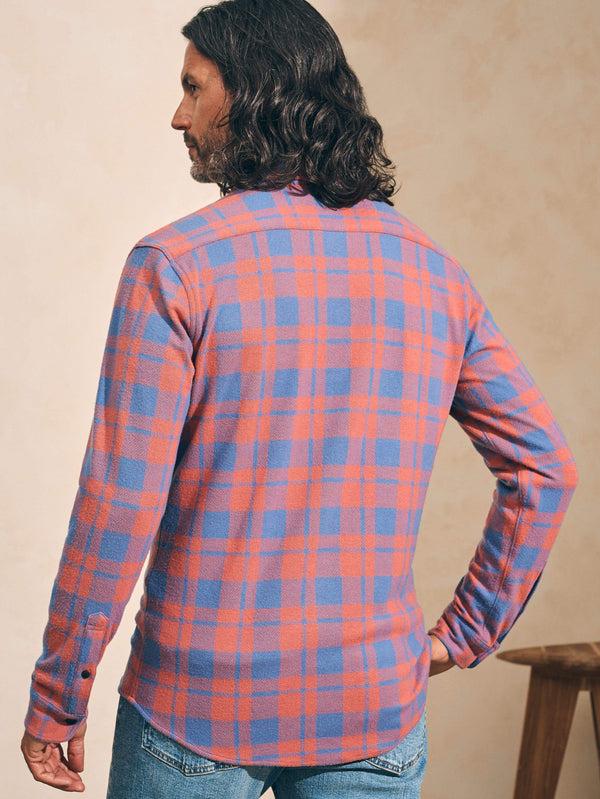 Faherty Legend™ Sweater Shirt - Rose Blue Check Men's Button Ups