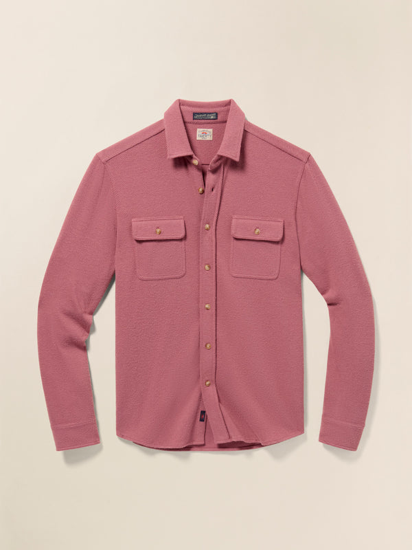 Faherty Legend™ Sweater Shirt - Sandstone Red Twill Men's Button Ups