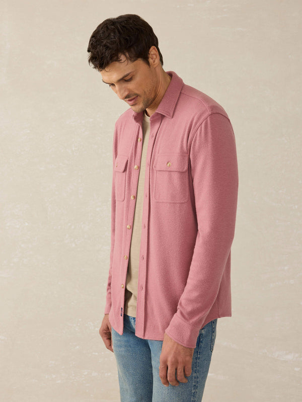 faherty Legend™ Sweater Shirt - Sandstone Red Twill Men's Button Ups