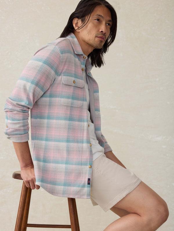 Faherty Legend™ Sweater Shirt - Sedona Sage Plaid Men's Button Ups