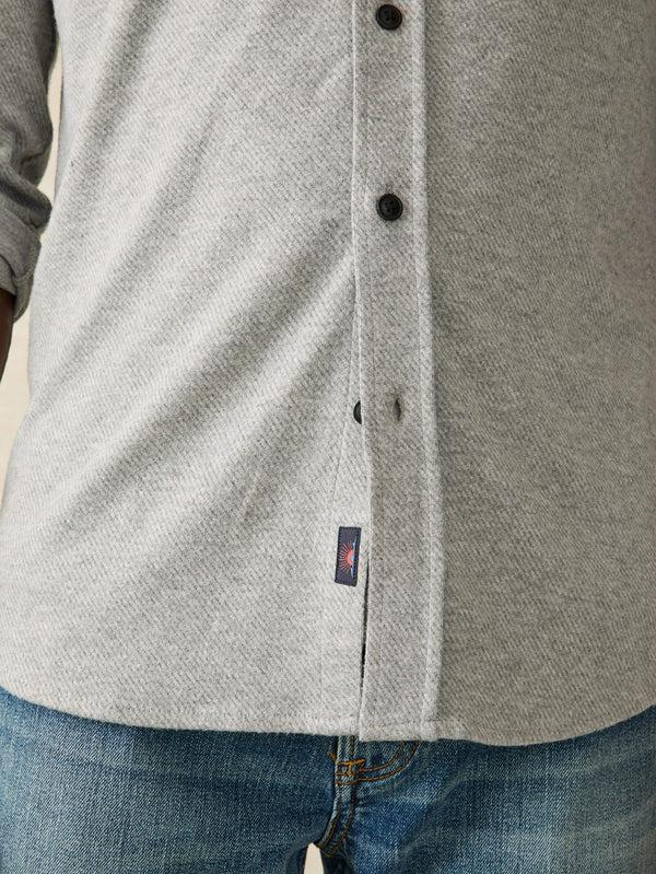 Faherty Legend™ Sweater Shirt (Single Pocket) - Fossil Grey Twill Men's Button Ups