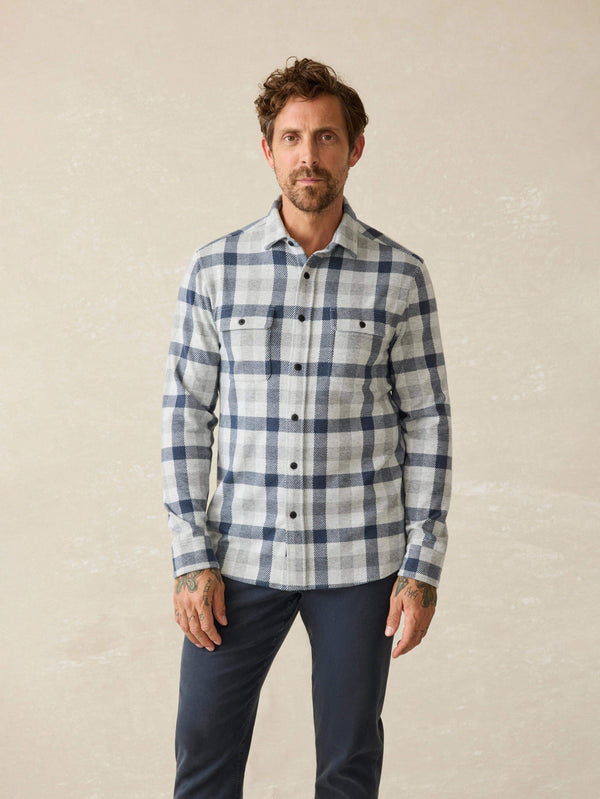 faherty Legend™ Sweater Shirt - Snowy Night Check Men's Button Ups