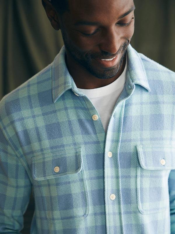 Faherty Legend™ Sweater Shirt (Tall) - Clearwater Coast Plaid Men's Button Ups