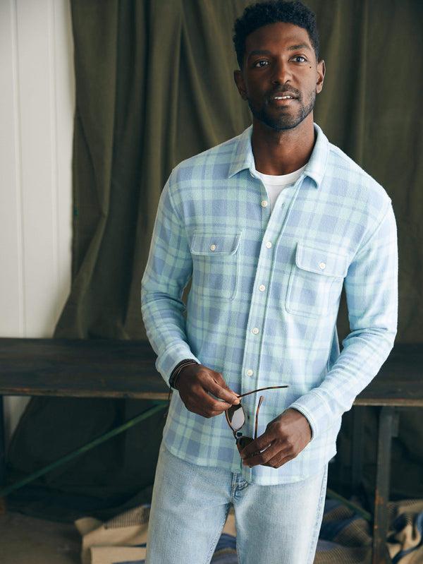 Faherty Legend™ Sweater Shirt (Tall) - Clearwater Coast Plaid Men's Button Ups