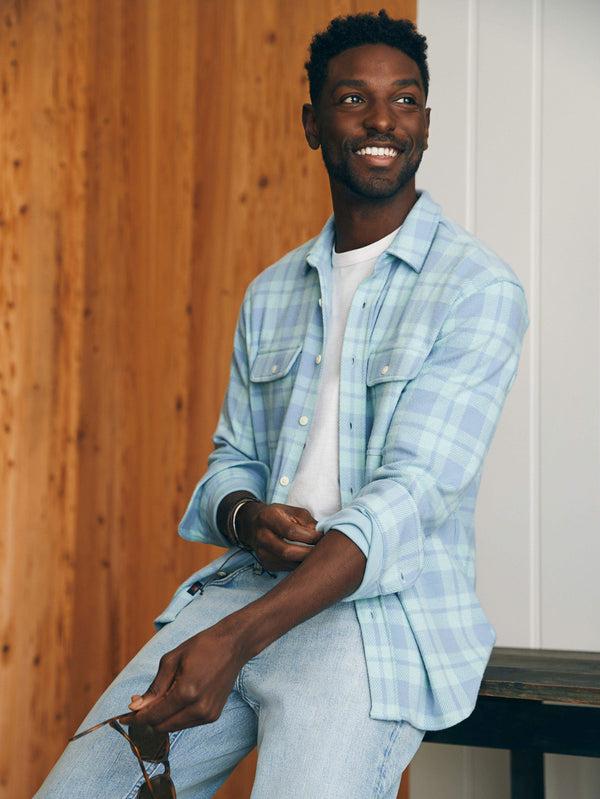 Faherty Legend™ Sweater Shirt (Tall) - Clearwater Coast Plaid Men's Button Ups