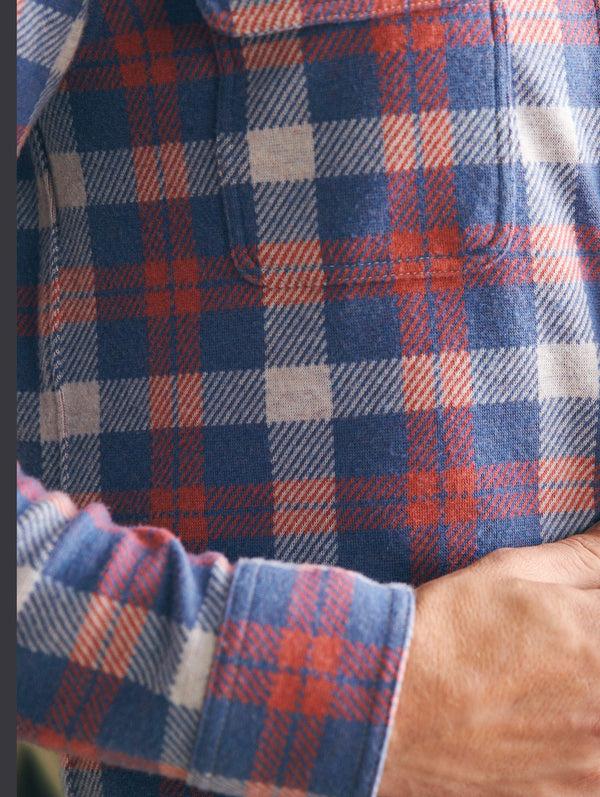 Faherty Legend™ Sweater Shirt (Tall) - Viewpoint Rose Plaid Men's Button Ups