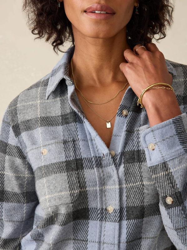 Faherty Legend™ Sweater Shirt - True North Plaid Women's Button Ups