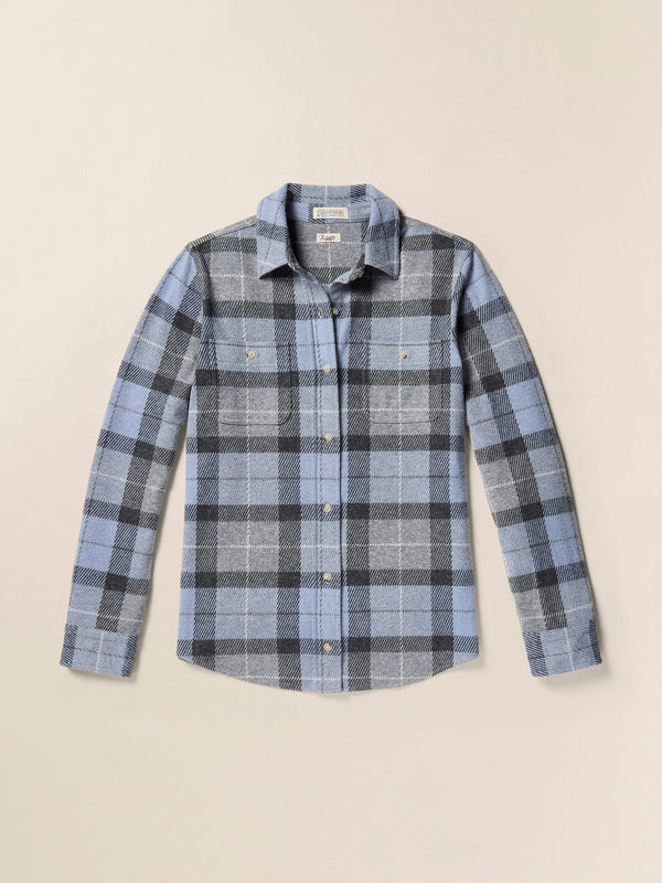 Faherty Legend™ Sweater Shirt - True North Plaid Women's Button Ups