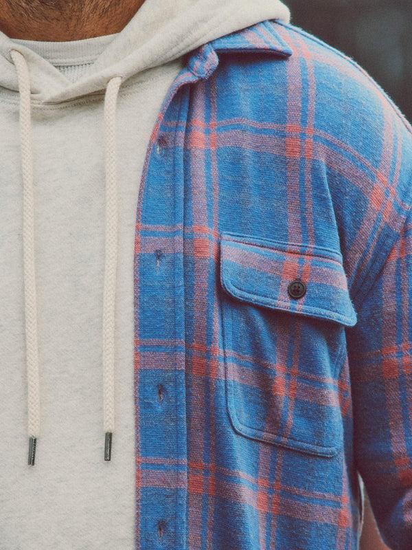 Faherty Legend™ Sweater Shirt - Twilight Mauve Plaid Men's Button Ups