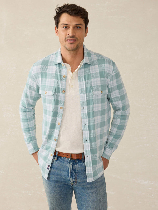 faherty Legend™ Sweater Shirt - West Palm Plaid Men's Button Ups