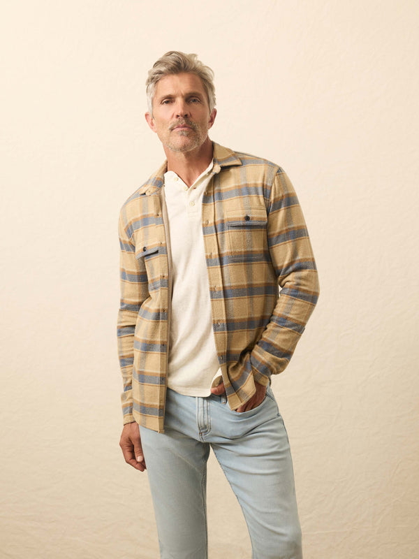 Faherty Legend™ Sweater Shirt - Windswept Shores Plaid Men's Button Ups