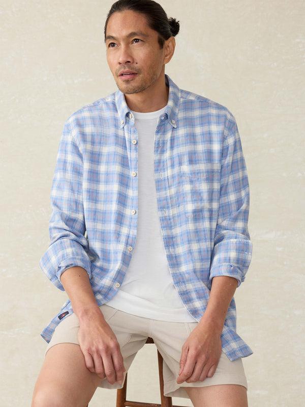 Faherty Long-Sleeve Breeze Shirt - Bristol Harbor Plaid Men's Button Ups