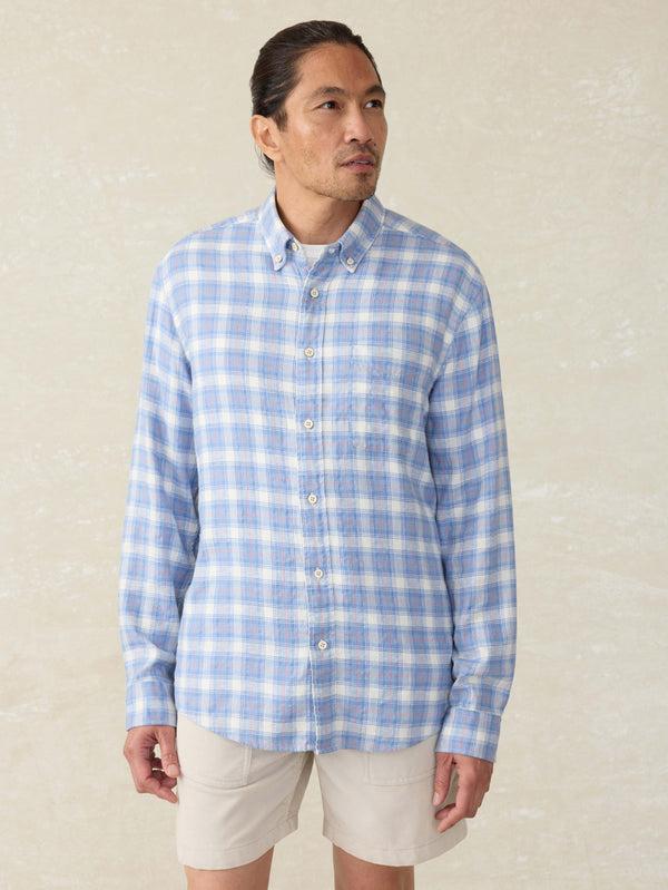 faherty Long-Sleeve Breeze Shirt - Bristol Harbor Plaid Men's Button Ups