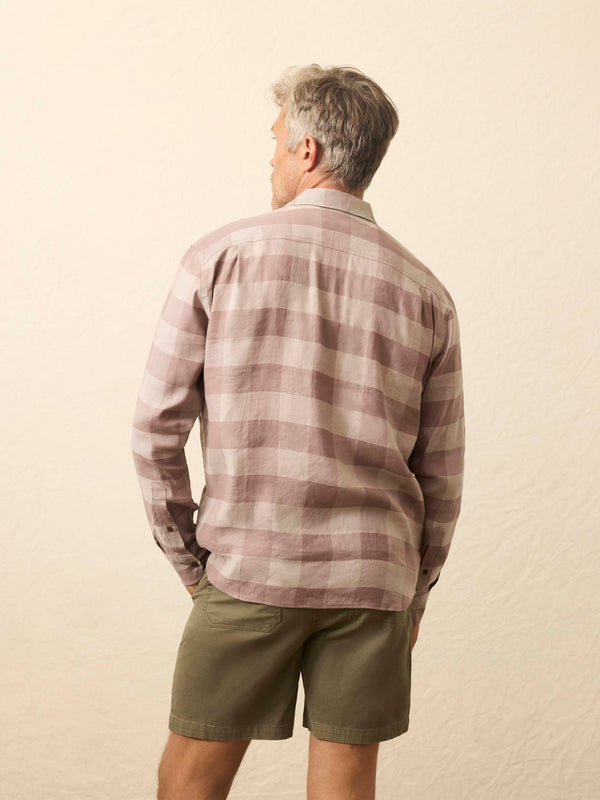 Faherty Long-Sleeve Breeze Shirt - Brown Rock Buffalo Men's Button Ups