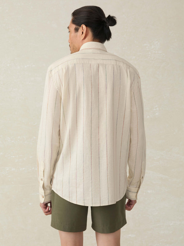 Faherty Long-Sleeve Breeze Shirt - Cloud Beach Stripe Men's Button Ups
