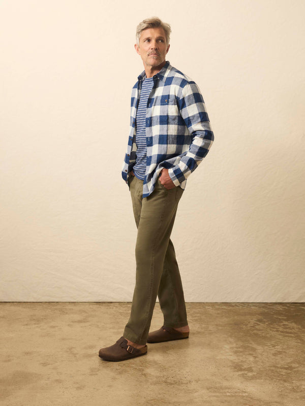 Faherty Long-Sleeve Breeze Shirt - Stormy River Buffalo Men's Button Ups