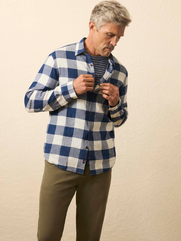 faherty Long-Sleeve Breeze Shirt - Stormy River Buffalo Men's Button Ups
