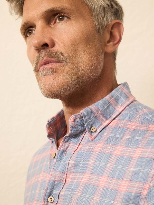 Faherty Long-Sleeve Breeze Shirt - Sunrise Sky Plaid Men's Button Ups