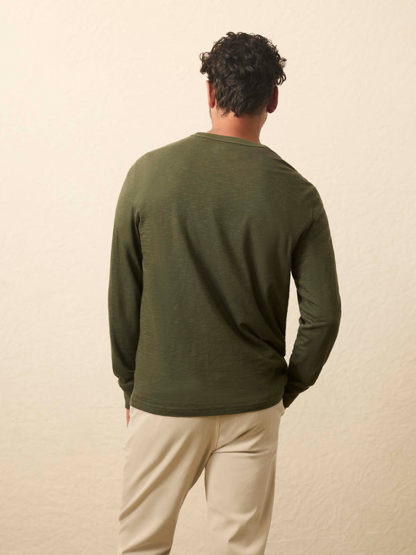Faherty Long-Sleeve Sunwashed Tee - Fall Evergreen Men's Knits