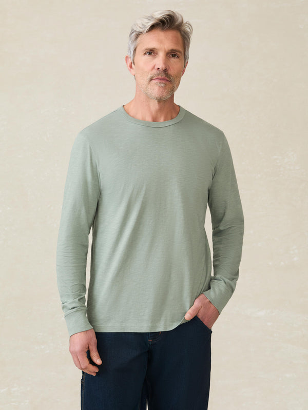 Faherty Long-Sleeve Sunwashed Tee - Sage Creek Men's Knits