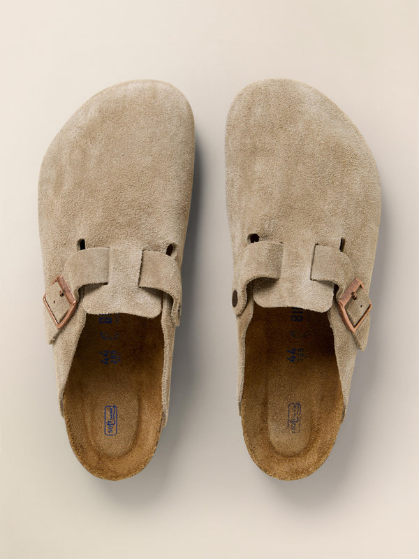 faherty Men's Birkenstock Boston Clog Soft Footbed - Taupe Men's Footwear