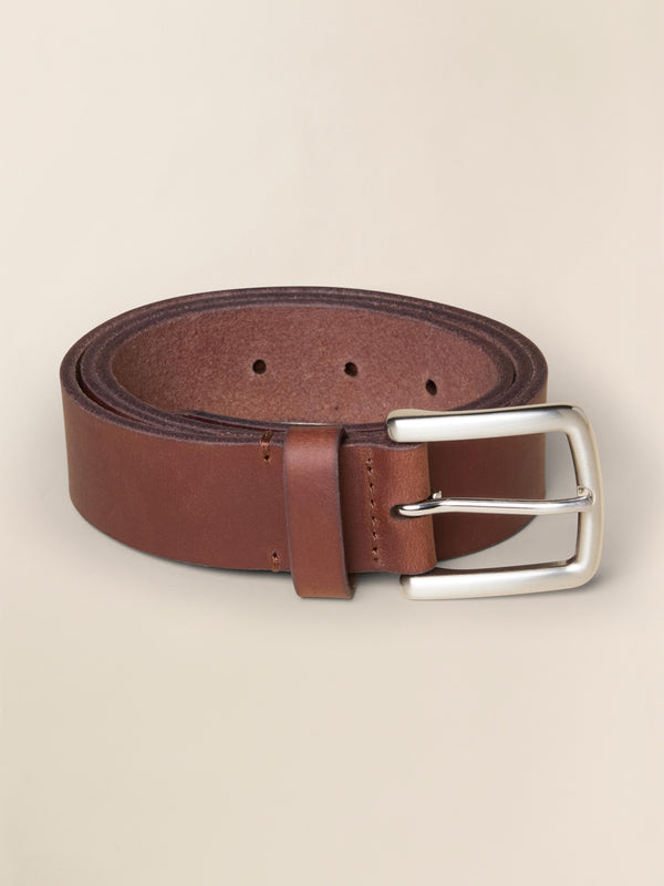 faherty Men's Leather Belt - Saddle Brown Men's Belts