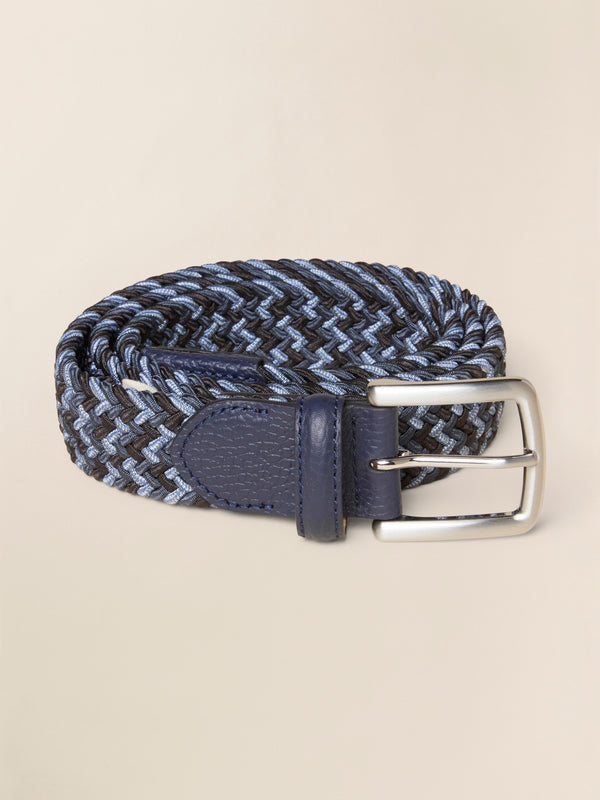 faherty Men's Stretch Woven Belt - Blue Multi Men's Belts
