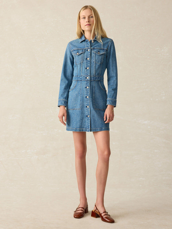 faherty Michelle Denim Dress - Sea Bright Wash Women's Dresses