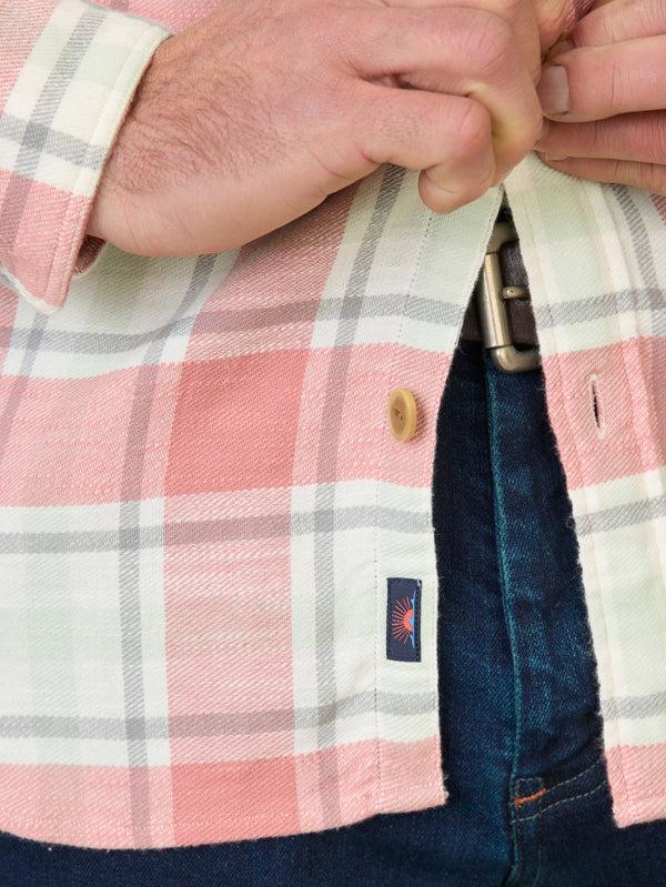 Faherty Mill Creek Overshirt - Red Cliff Plaid Men's Button Ups