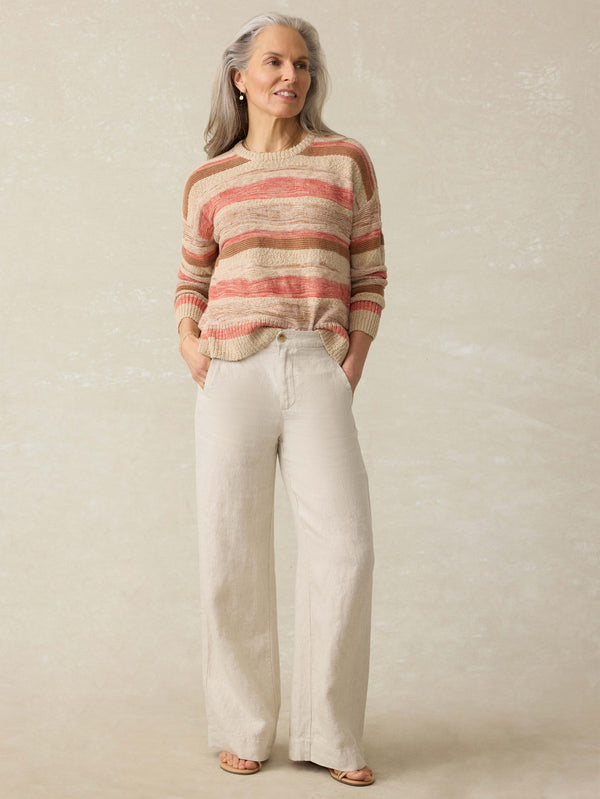 Faherty Miramar Linen Sedona Sweater - Horizon Hues Women's Sweaters