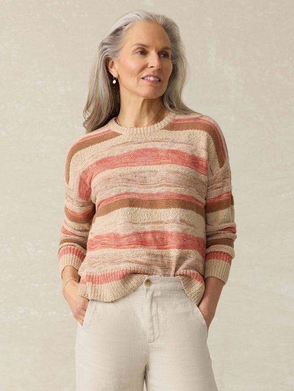 faherty Miramar Linen Sedona Sweater - Horizon Hues Women's Sweaters