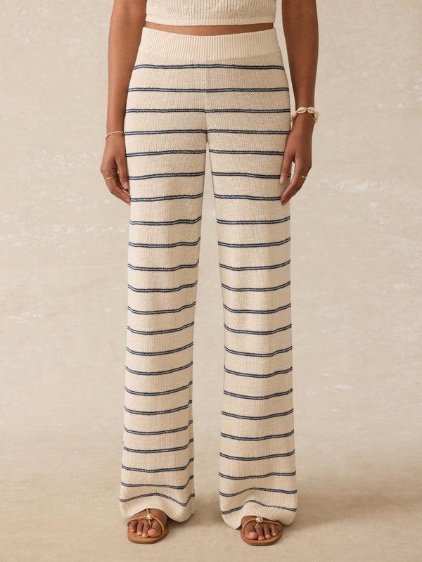 Faherty Miramar Linen Sweater Pant - Lido Lines Women's Bottoms