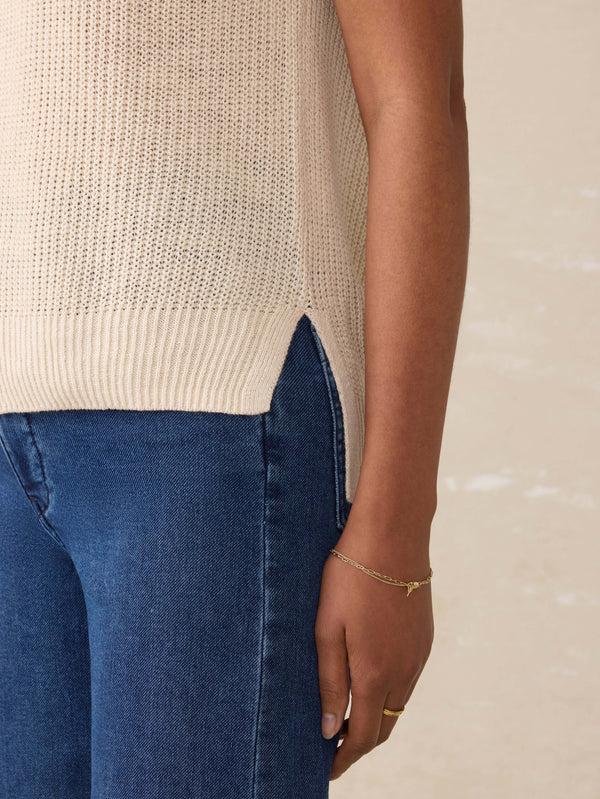 Faherty Miramar Linen Sweater Tank - Summer Sand Women's Sweaters