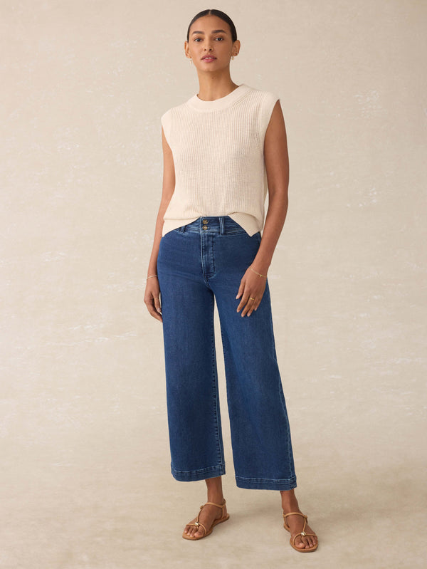 Faherty Miramar Linen Sweater Tank - Summer Sand Women's Sweaters