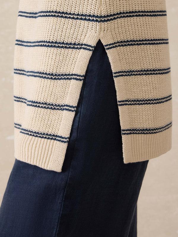 Faherty Miramar Linen Sweater Tunic - Lido Lines Women's Sweaters