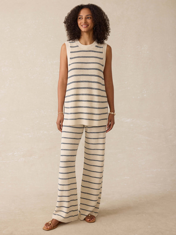 faherty Miramar Linen Sweater Tunic - Lido Lines Women's Sweaters