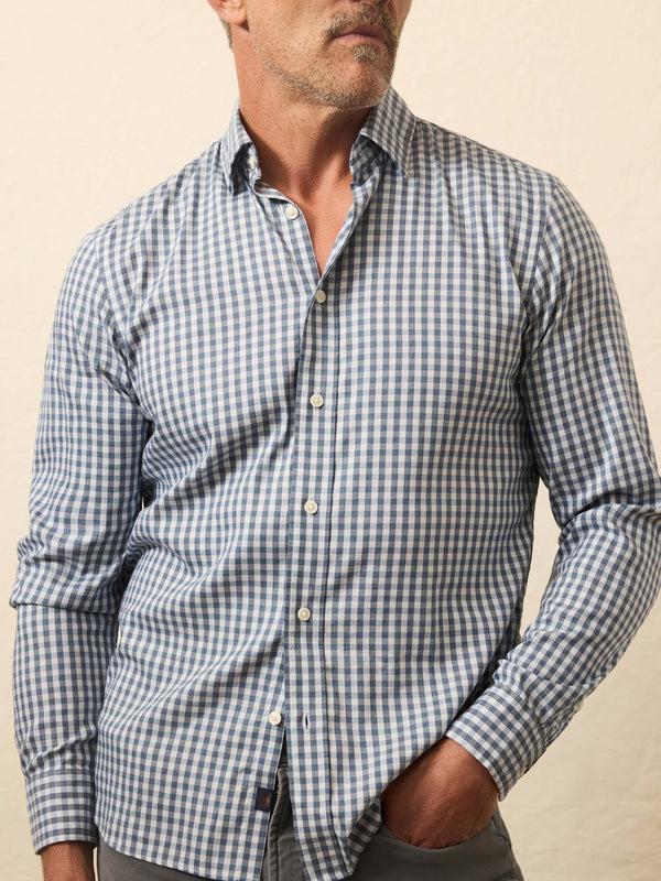 faherty Movement Shirt - Sky Break Gingham Men's Button Ups