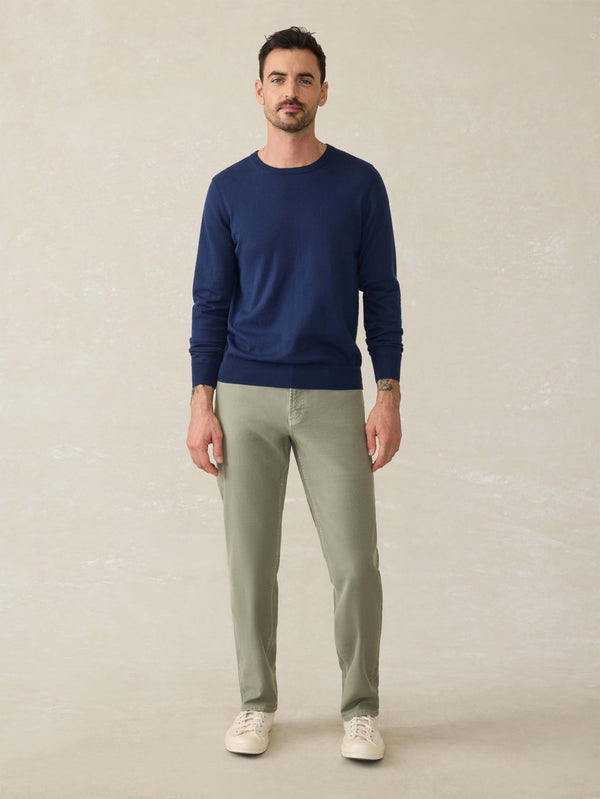 Faherty Movement™ Crewneck Sweater - Marine Navy Heather Men's Sweaters