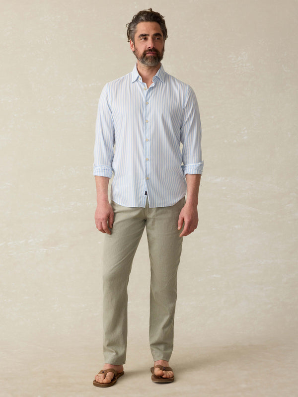 Faherty Movement™ Linen 5-Pocket Pant - Sage Cliff Men's Bottoms