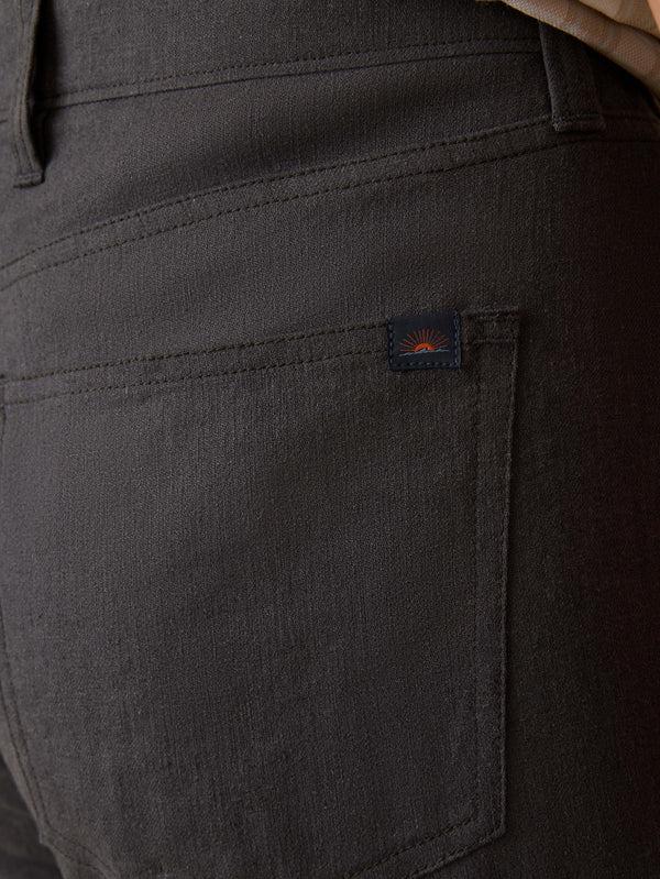 Faherty Movement™ Linen 5-Pocket Pant - Washed Black Men's Bottoms