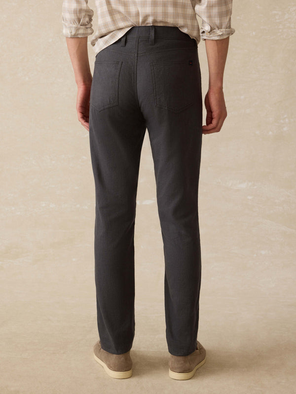 Faherty Movement™ Linen 5-Pocket Pant - Washed Black Men's Bottoms