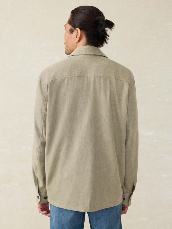 Faherty Movement™ Linen Shirt Jacket - Sage Cliff Men's Outerwear