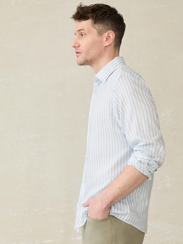 Faherty Movement™ Monterey Shirt - Blue Cape Stripe Men's Button Ups