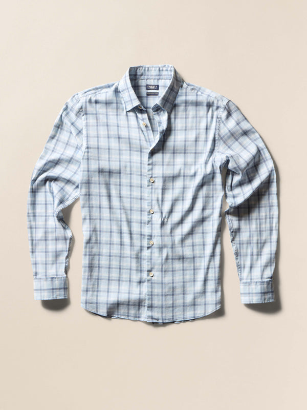 faherty Movement™ Monterey Shirt - Sky Storm Plaid Men's Button Ups